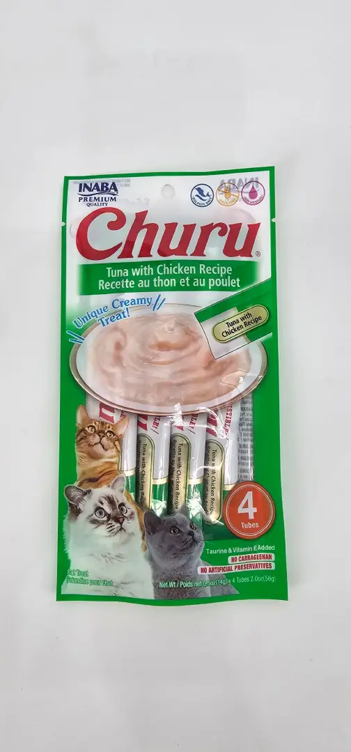 CHURU GATO ATUN CON POLLO 14 GR X 4 (U)