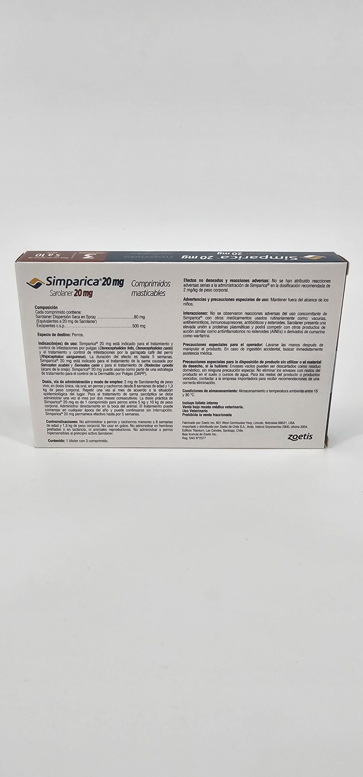 SIMPARICA 20 MG 5 - 10 KG X 3 (CPR) - Imagen 3
