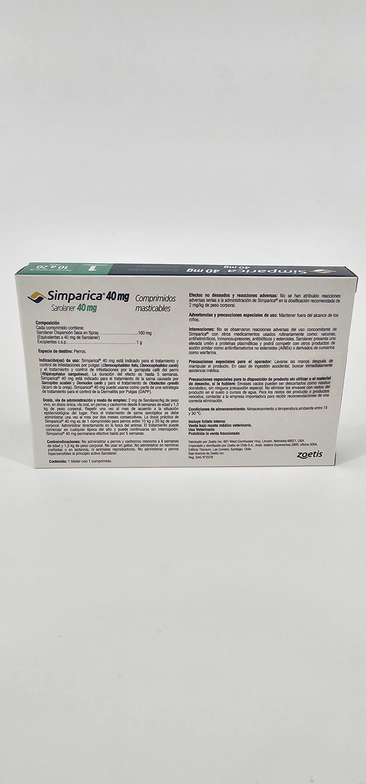SIMPARICA 40 MG 10 - 20 KG X 1 (CPR) - Imagen 3