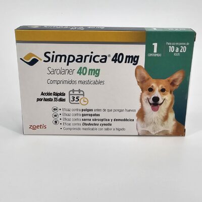 SIMPARICA 40 MG 10 - 20 KG X 1 (CPR)
