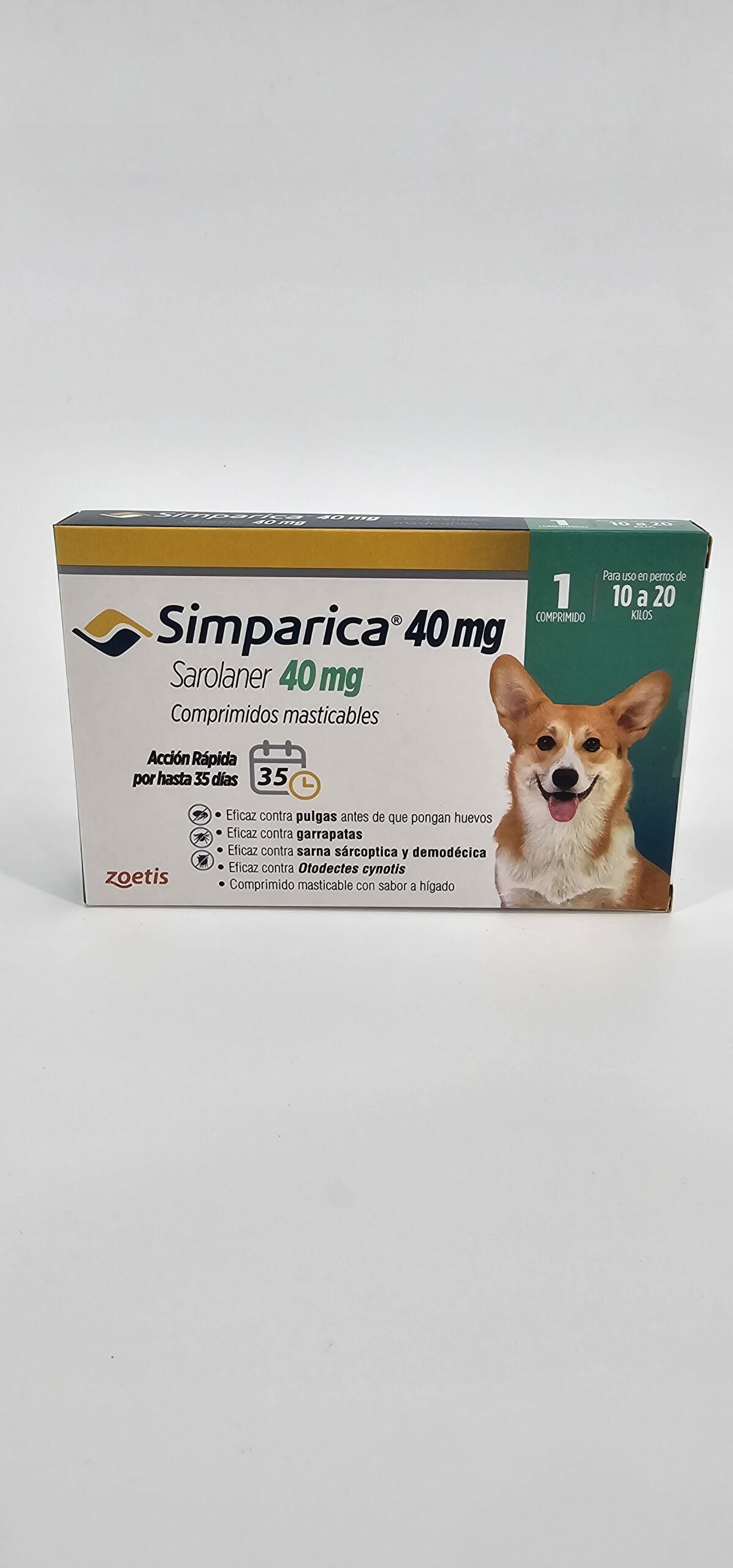 SIMPARICA 40 MG 10 - 20 KG X 1 (CPR)