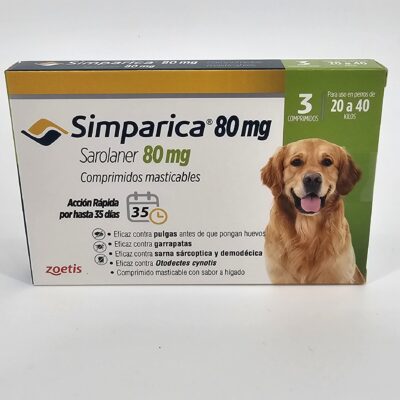 SIMPARICA 80 MG 20 - 40 KG X 3 (CPR)