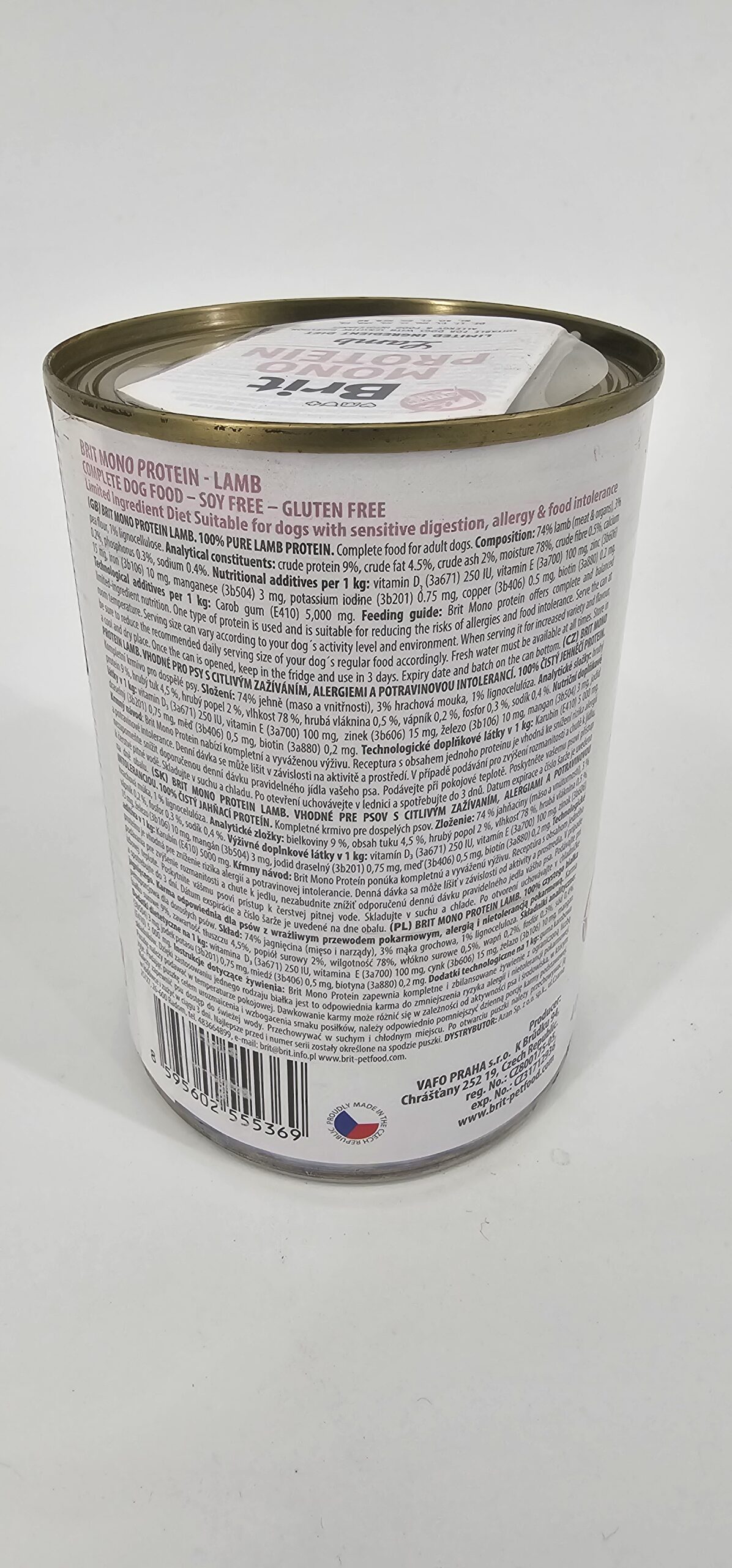 BRIT PERRO LATA MONO PROTEIN LAMB 400 GR - Imagen 2