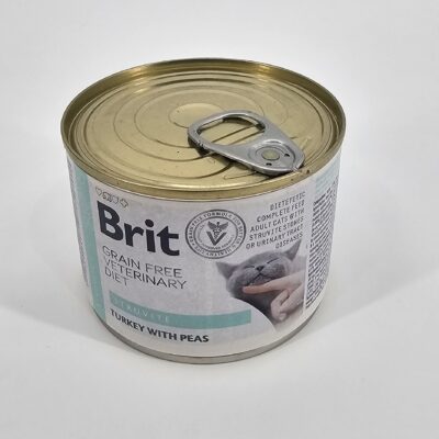 BRIT VETERINARY GATO LATA DIET STRUVITE PAVO CON ARVEJAS 200 GR
