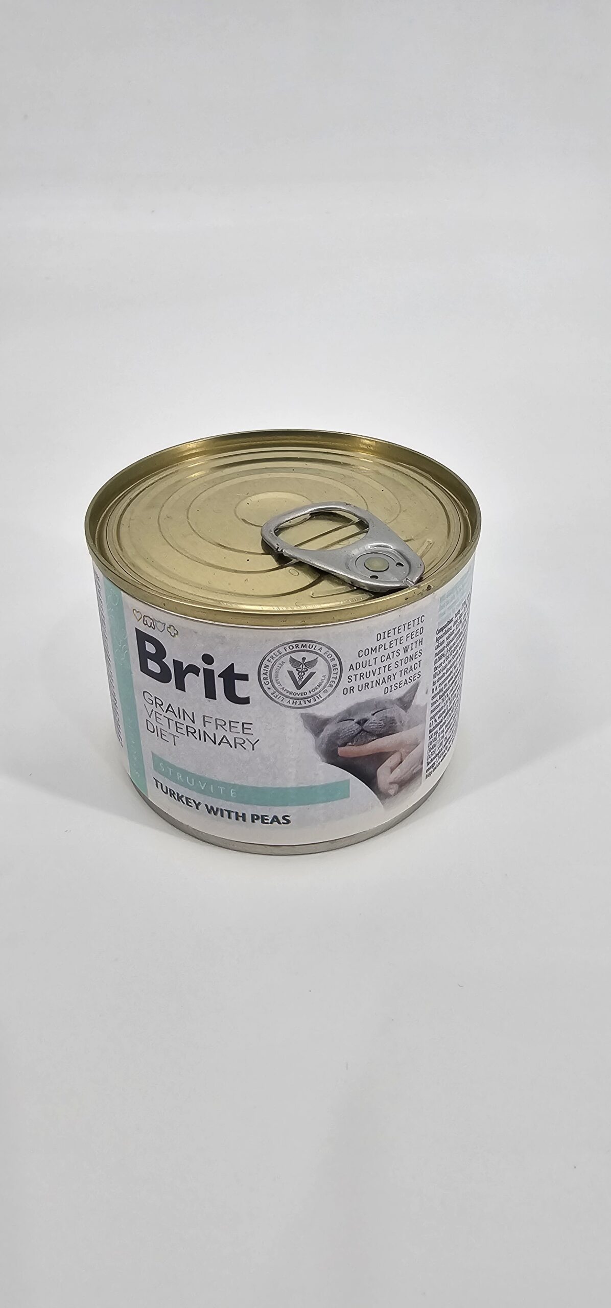 BRIT VETERINARY GATO LATA DIET STRUVITE PAVO CON ARVEJAS 200 GR