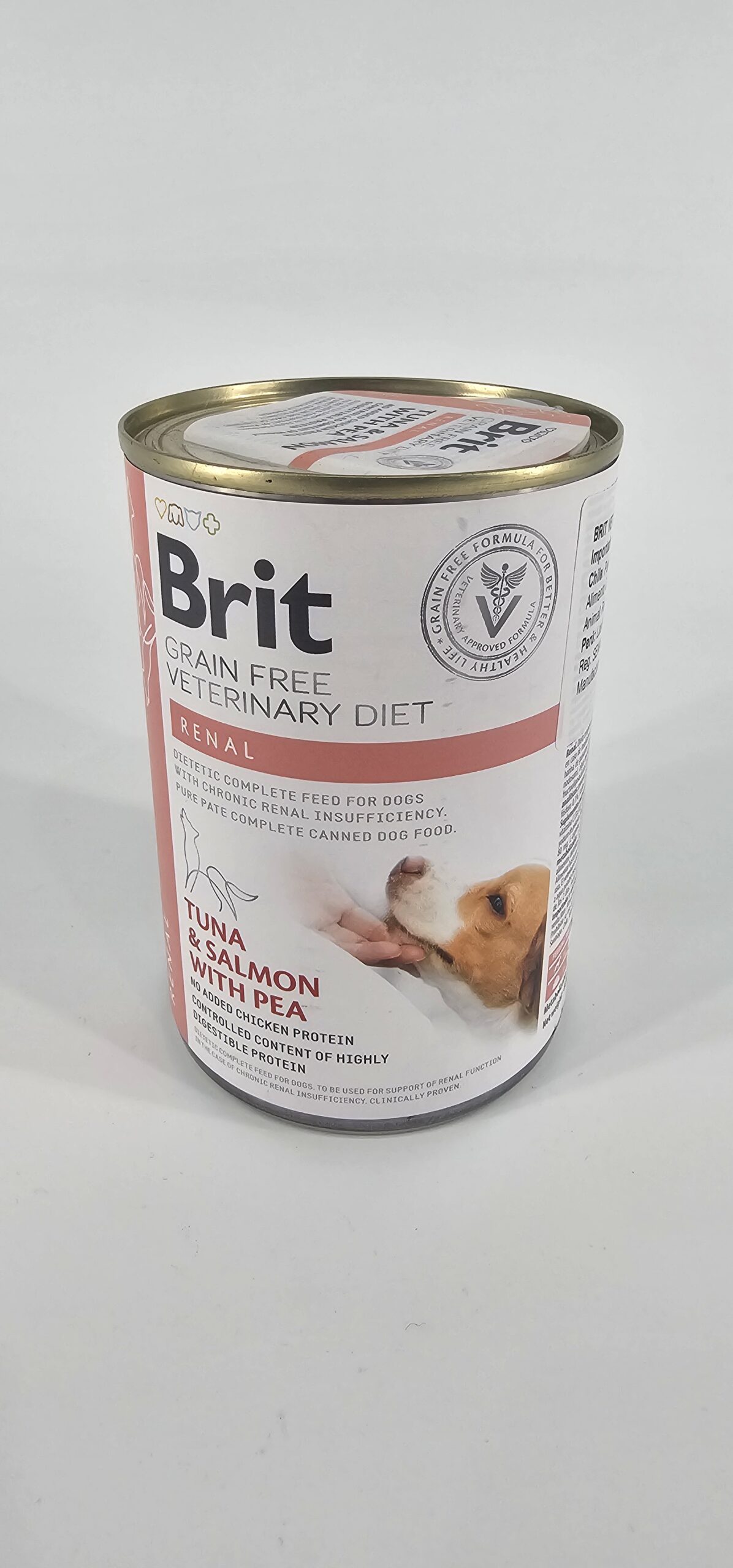 BRIT VETERINARY PERRO LATA DIET RENAL ATUN Y SALMON CON ARVEJA 400 GR