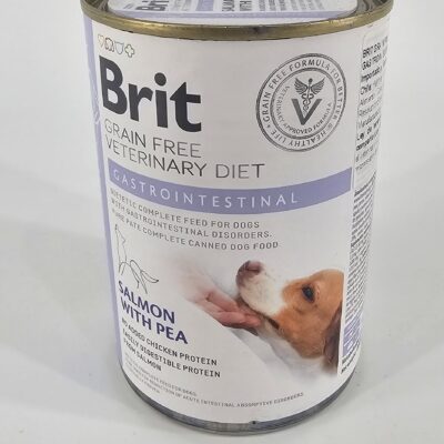 BRIT VETERINARY PERRO LATA DIET GASTRO SALMON Y ARVEJA 400 GR