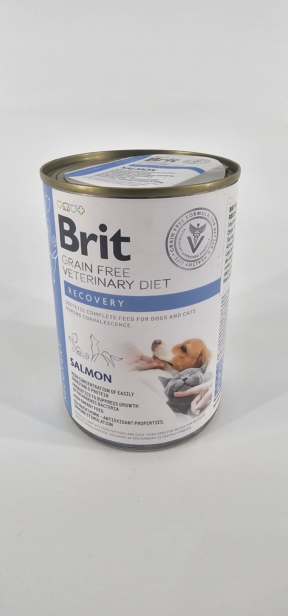 BRIT VETERINARY PERRO GATO LATA DIET RECOVERY SALMON 400 GR