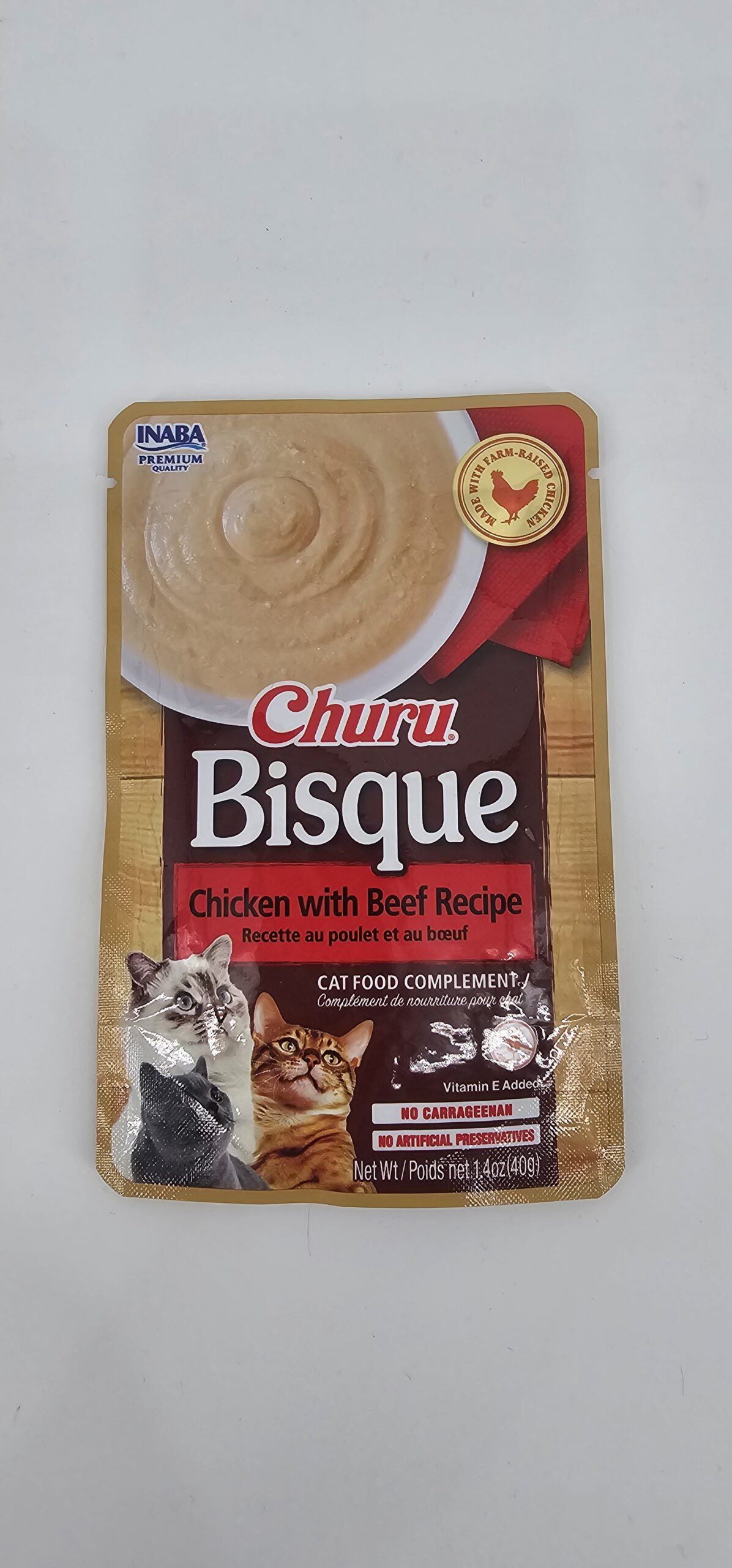CHURU BISQUE GATO RECETA POLLO CON TERNERA 40 GR