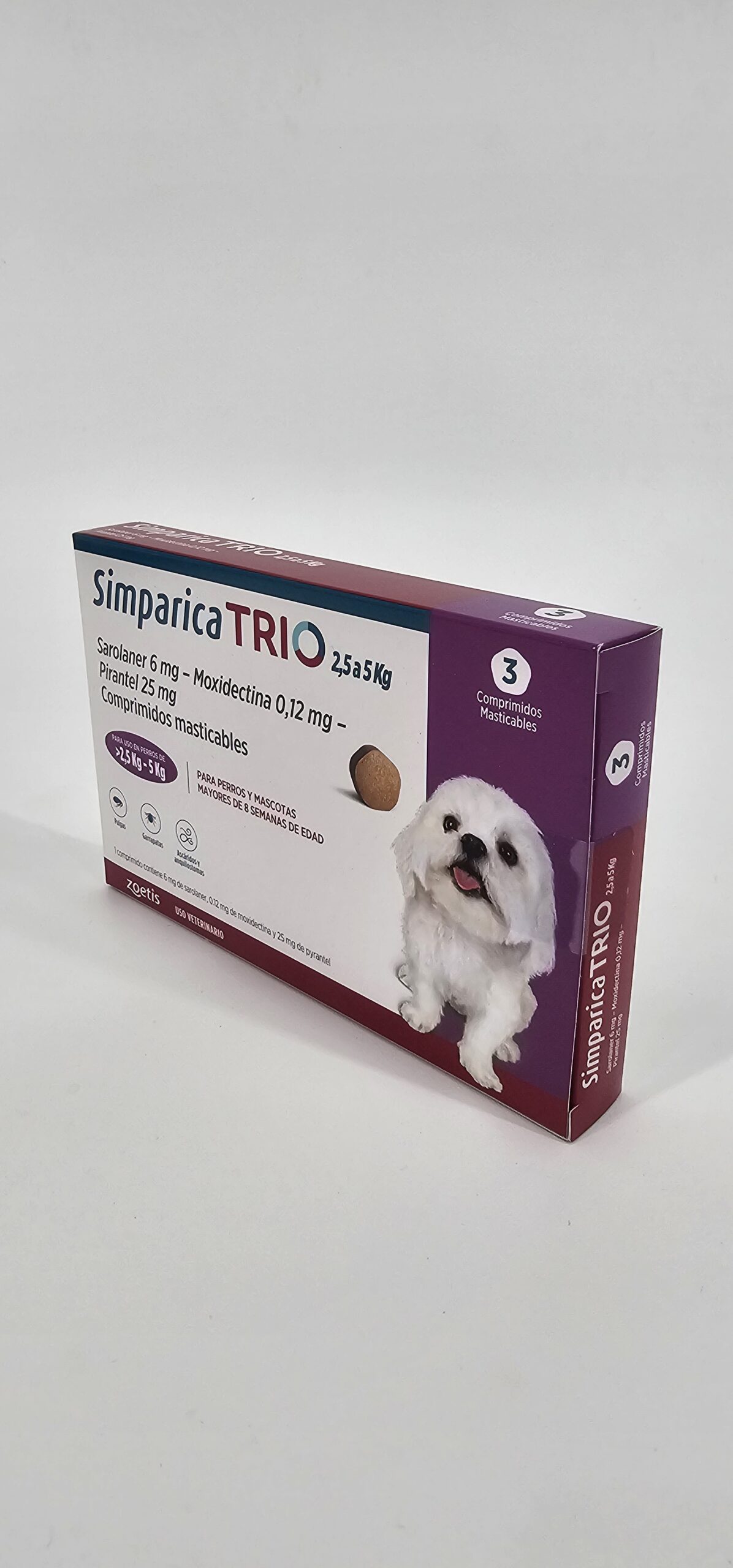 SIMPARICA TRIO 2.5 - 5 KG X 3 (CPR) - Imagen 3