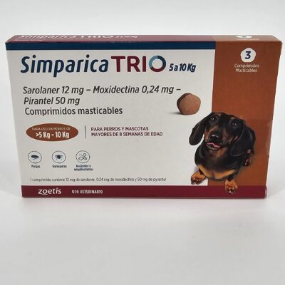 SIMPARICA TRIO 5 - 10 KG X 3 (CPR)