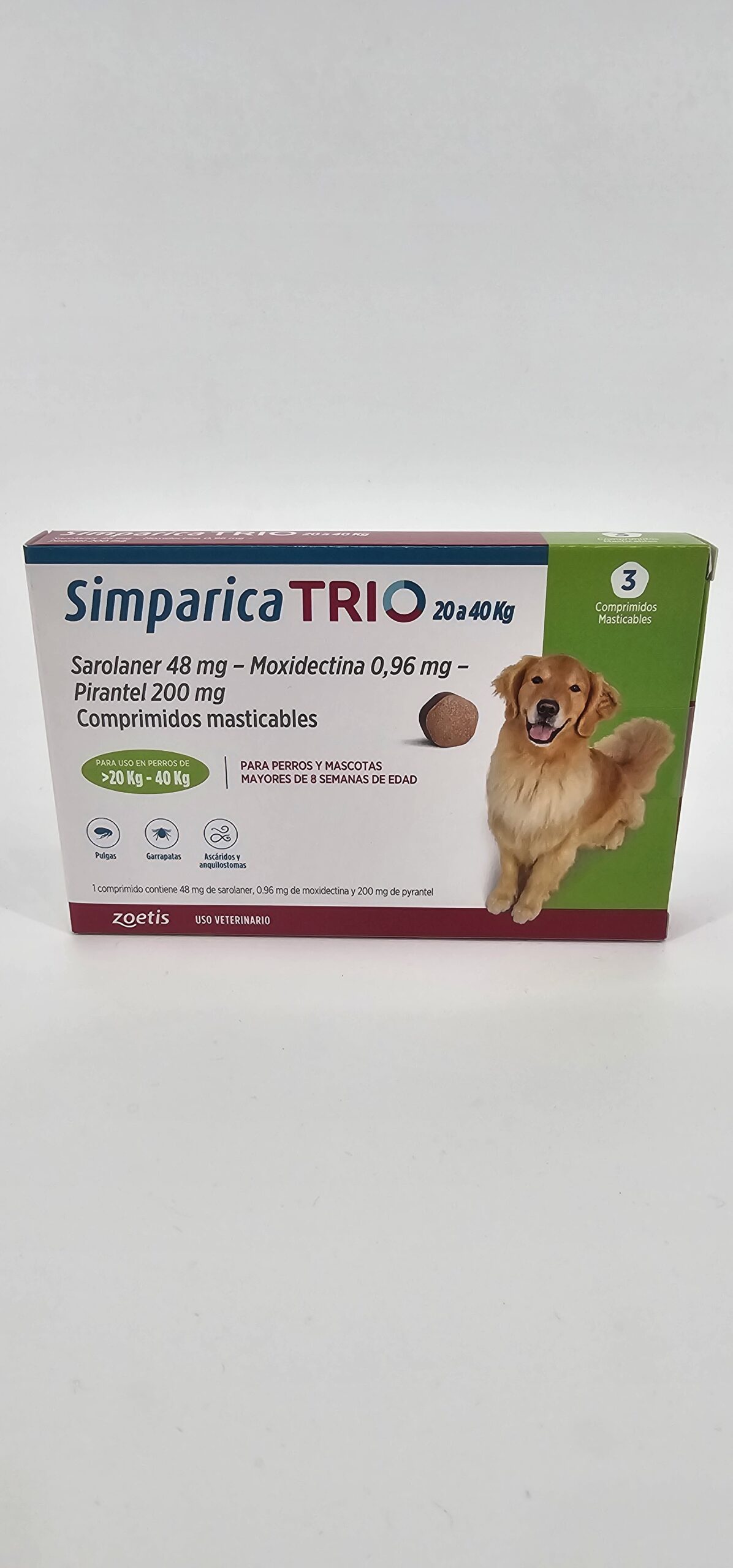 SIMPARICA TRIO 20 - 40 KG X 3 (CPR)