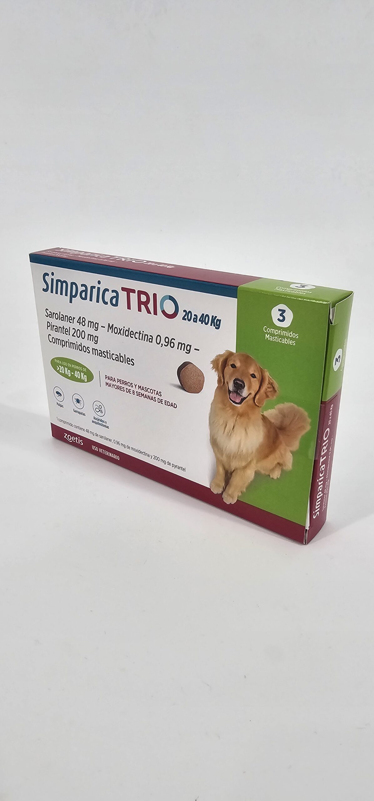 SIMPARICA TRIO 20 - 40 KG X 3 (CPR) - Imagen 3