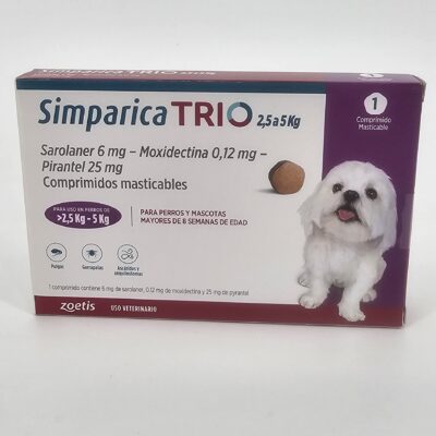 SIMPARICA TRIO 2.5 - 5 KG X 1 (CPR)