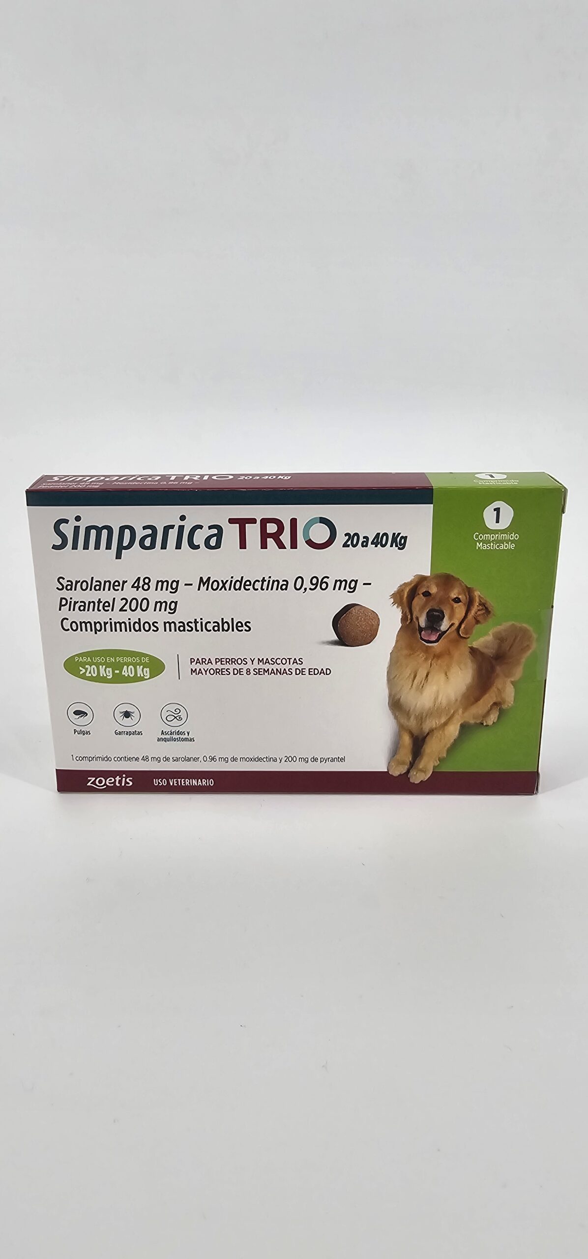 SIMPARICA TRIO 20 - 40 KG X 1 (CPR)