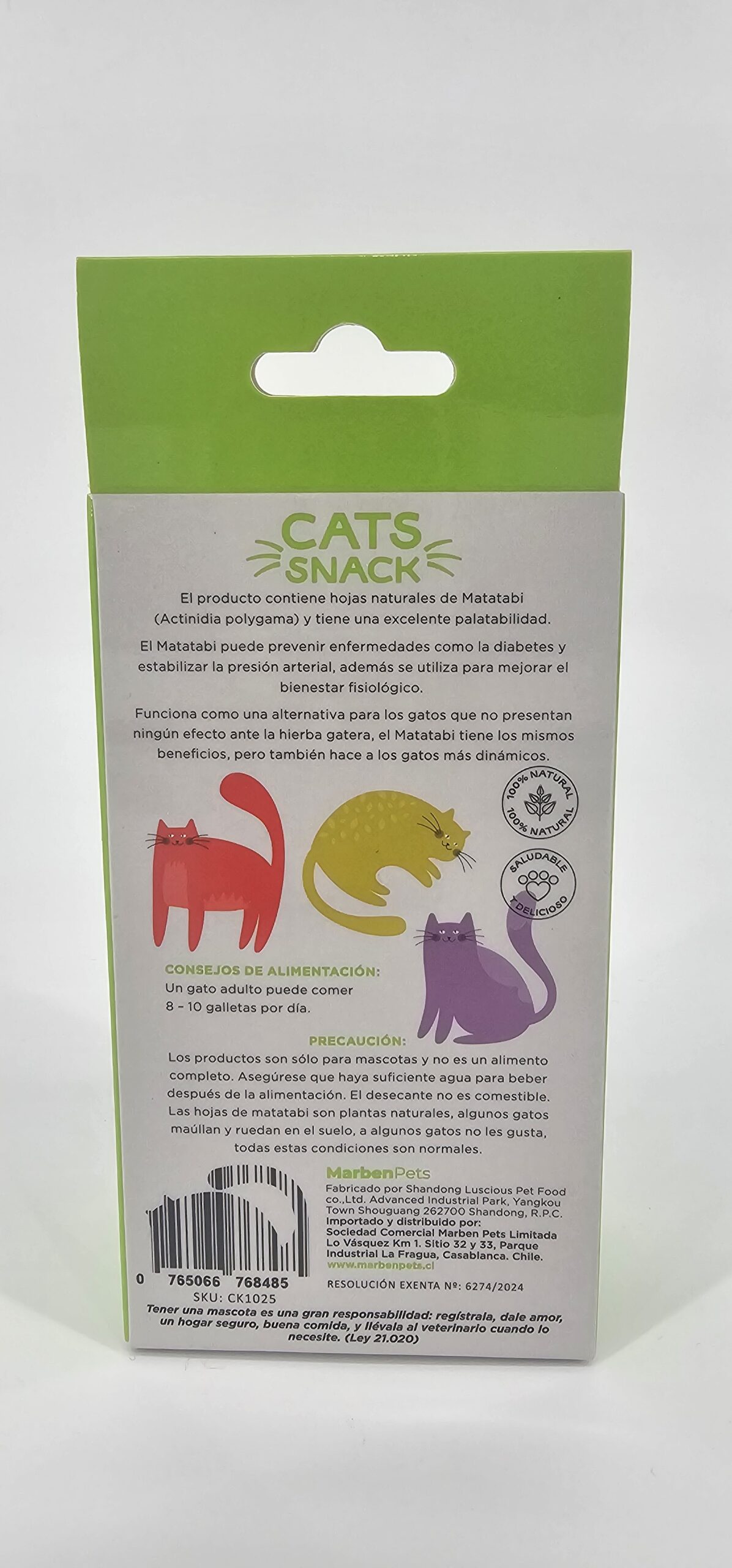 MARBENPETS CATS SNACK ATUN CON MATATABI 80 GR - Imagen 2