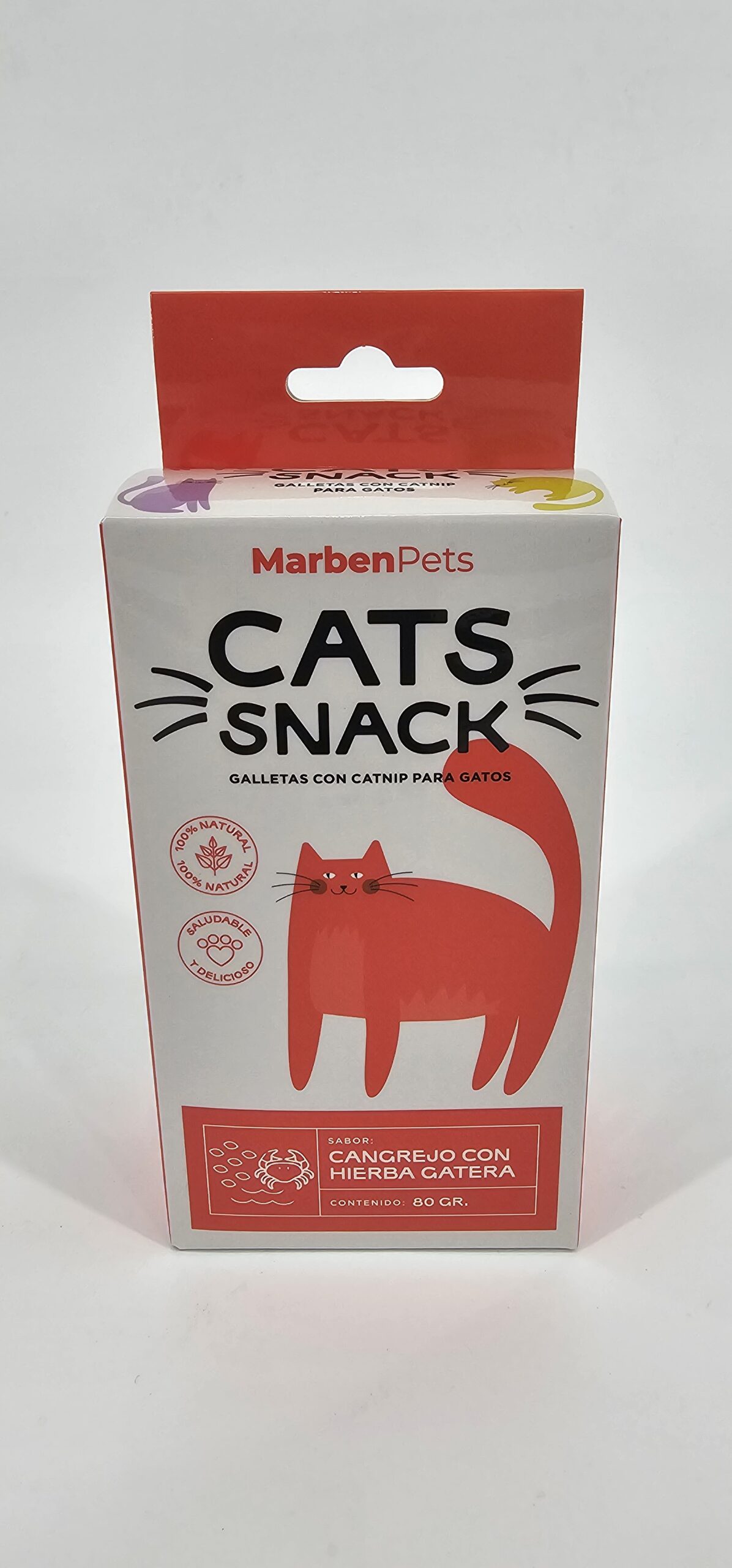 MARBENPETS CATS SNACK CANGREJO CON HIERBA GATERA 80 GR