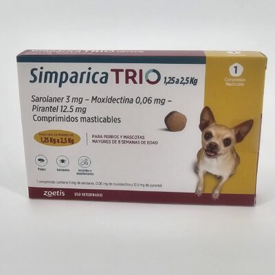 SIMPARICA TRIO 1.25 - 2.5 KG X 1 (CPR)