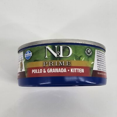 N&D PRIME KITTEN GATO LATA POLLO Y GRANADA 70 GR