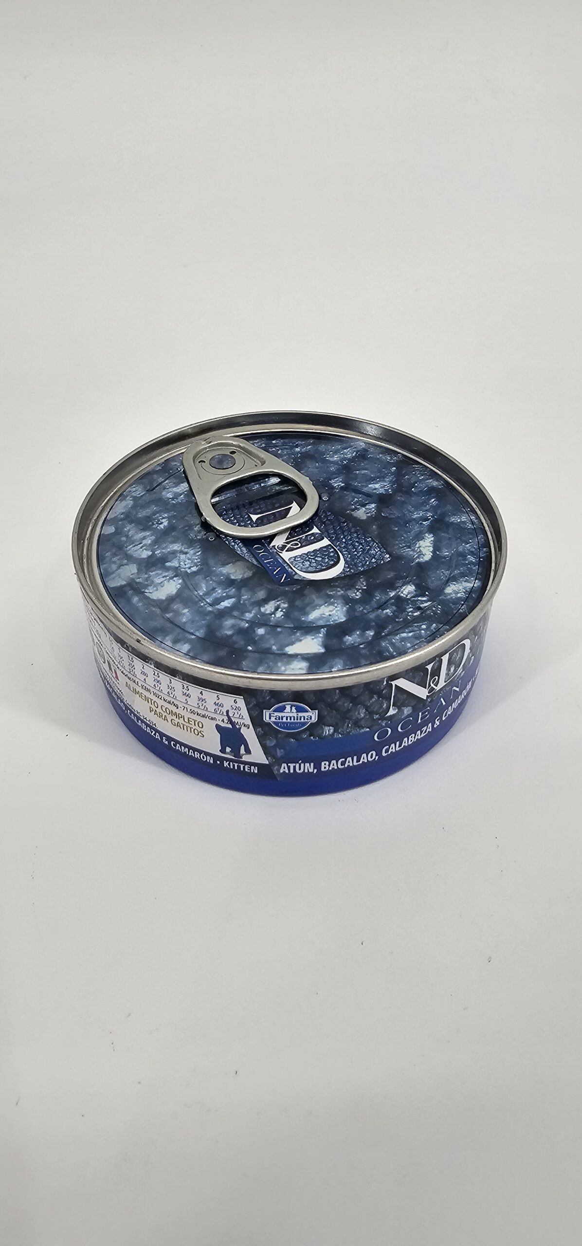 N&D PRIME KITTEN GATO LATA ATUN BACALAO CALABAZA Y CAMARON 70 GR - Imagen 2