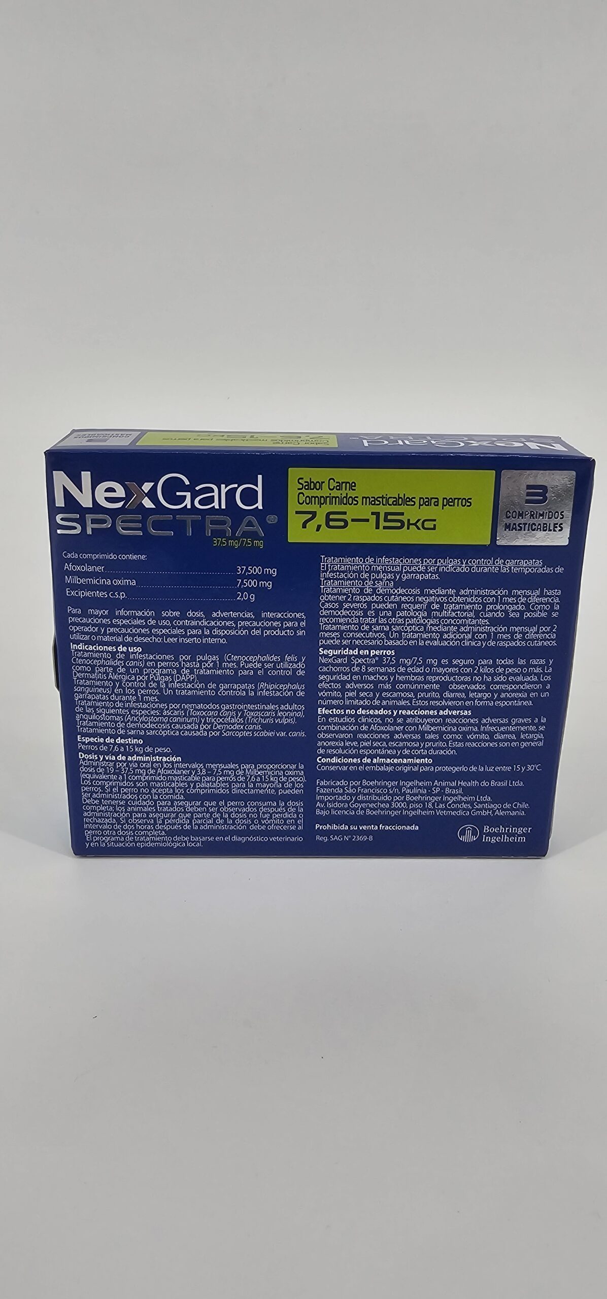 NEXGARD SPECTRA 7.6 - 15 KG X 3 (CPR) - Imagen 2