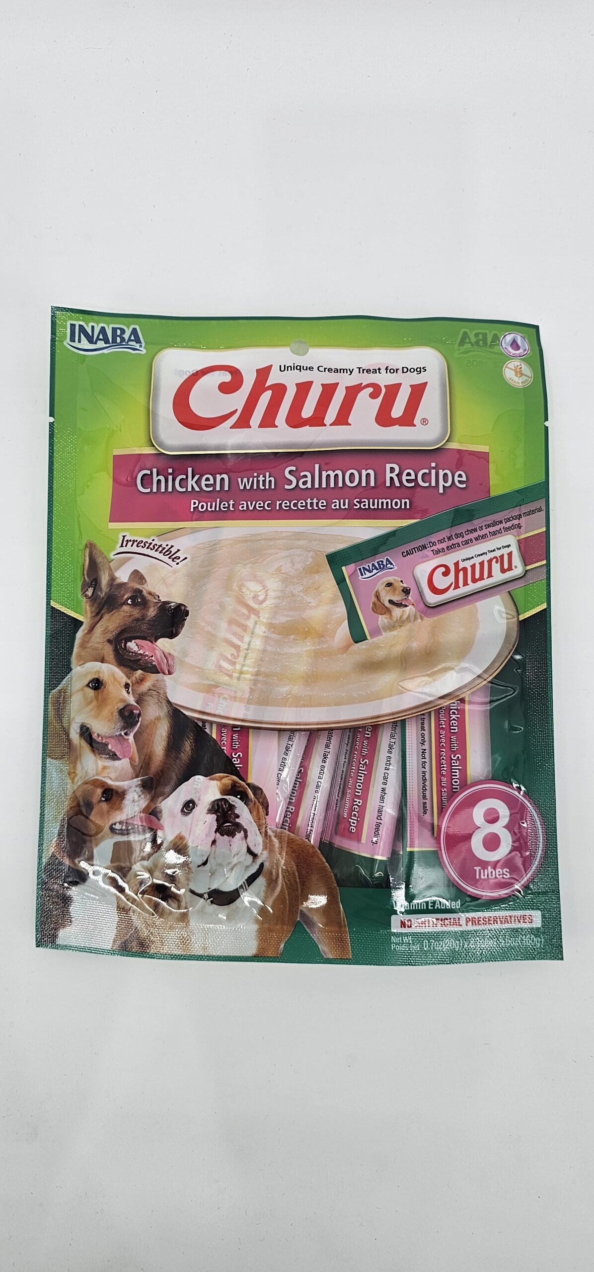 CURRU PERRO POLLO CON SALMON X 8 (U)