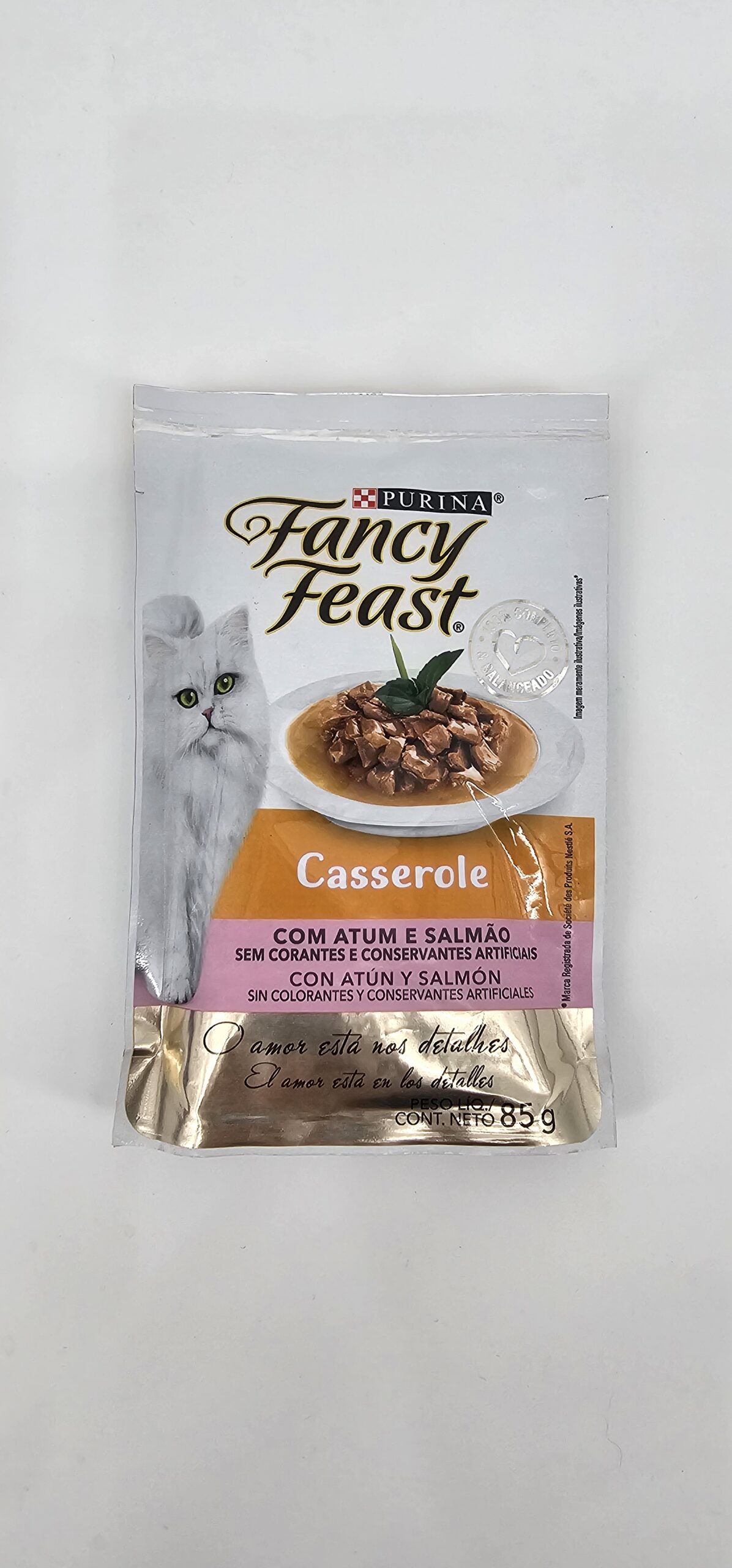 FANCY FEAST CASSEROLE CON ATUN Y SALMON 85 GR