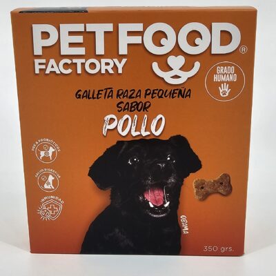 PETFOOD FACTORY GALLETA PERRO RAZA PEQUEÑA POLLO 350 GR