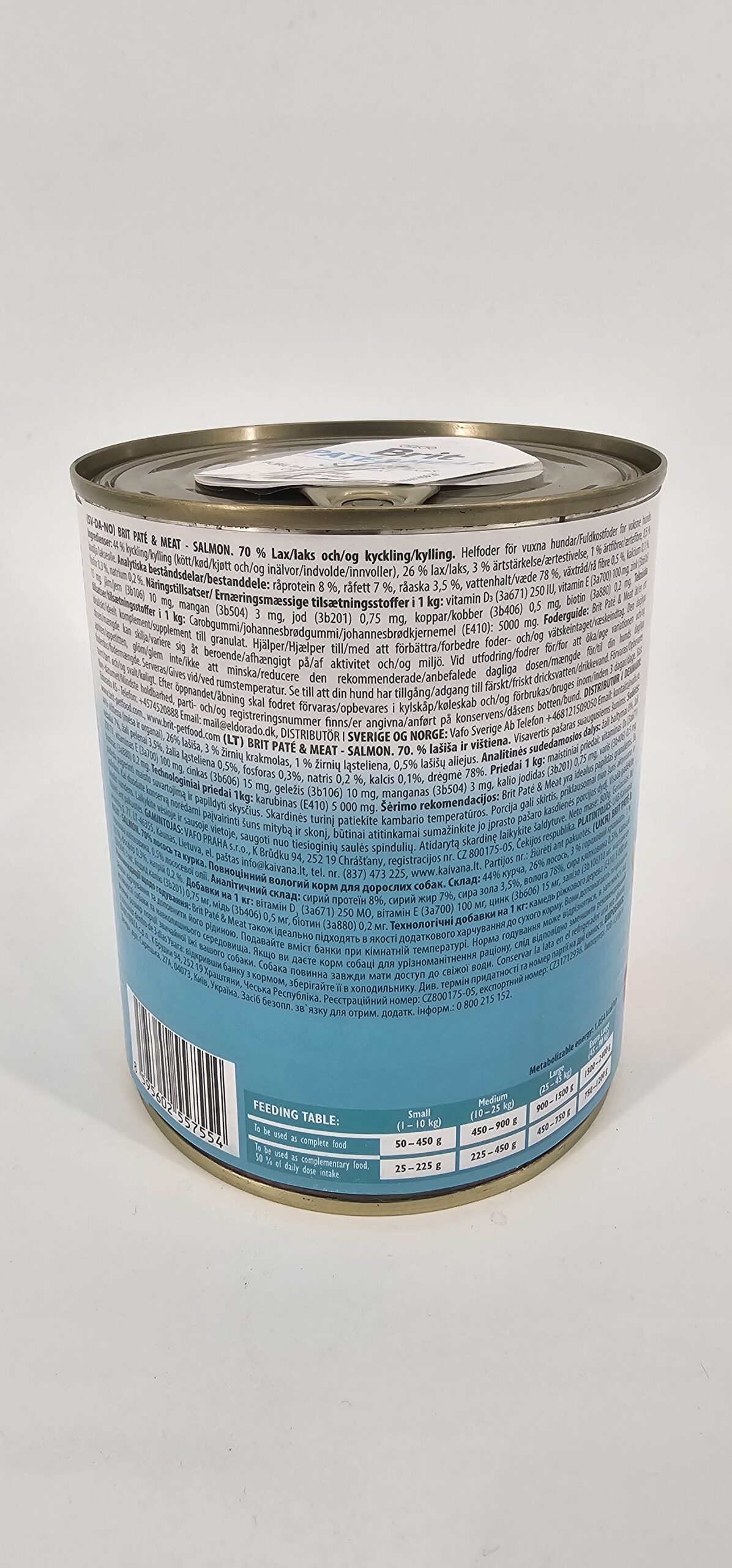 BRIT PERRO LATA PATE & MEAT SALMON 800 GR - Imagen 2