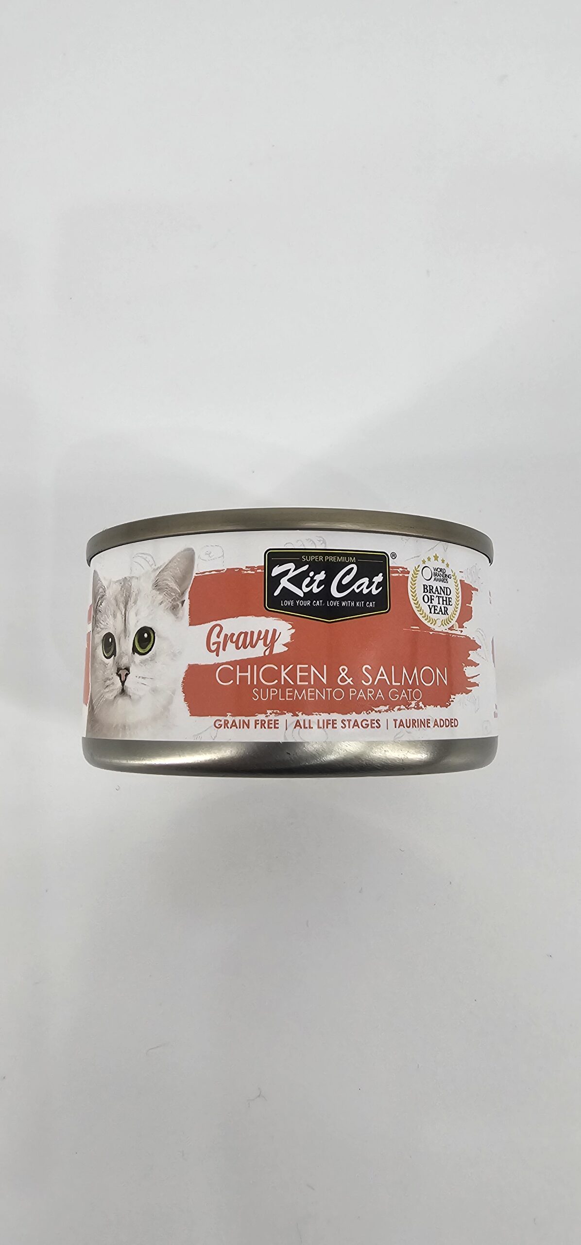 KIT CAT LATA GATO GRAVY POLLO Y SALMON 70 GR