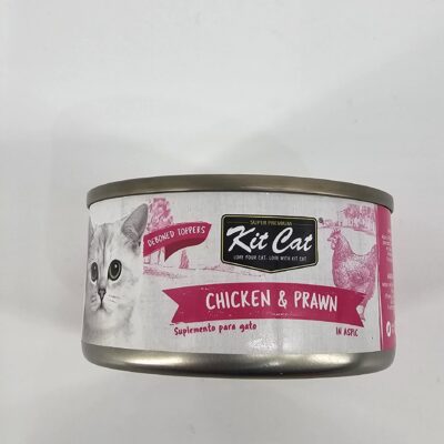 KIT CAT LATA GATO POLLO Y CAMARON 70 GR