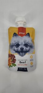 WANPY PERRO SNACK TERNERA ZANAHORIA Y ARVEJAS 90 GR