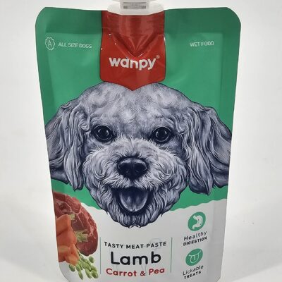 WANPY PERRO SANCK CORDERO ZANAHORA Y ARVEJA 90 GR