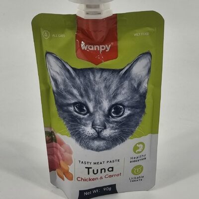 WANPY GATO SNACK SALMON POLLO Y ZANAHORIA 90 GR