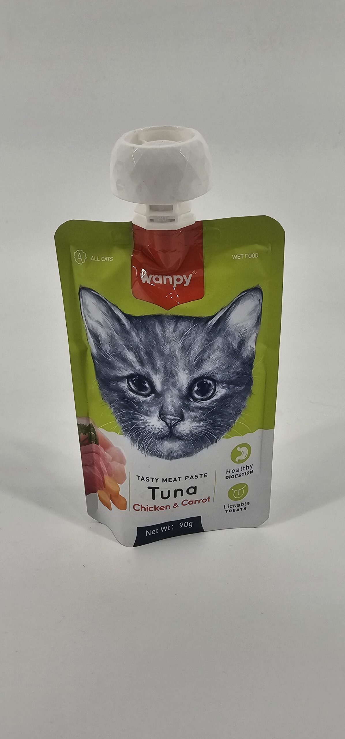 WANPY GATO SNACK SALMON POLLO Y ZANAHORIA 90 GR