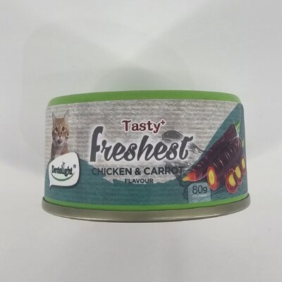 TASTY FRESHEST LATA GATO POLLO Y ZANAHORIA 80 GR