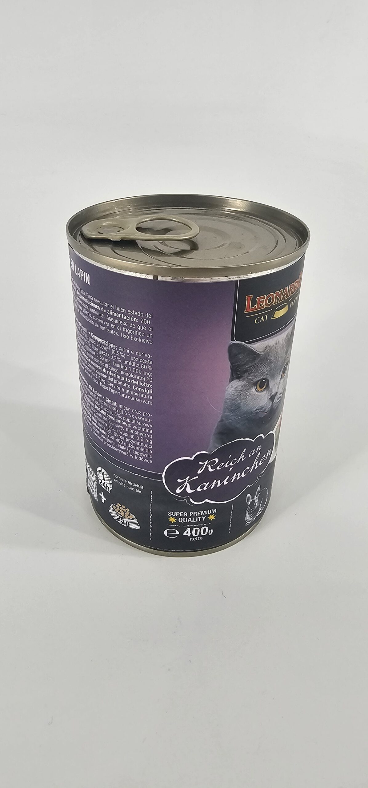 LEONARDO GATO LATA CONEJO 400 GR - Imagen 2