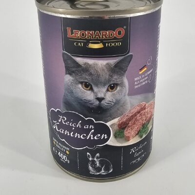 LEONARDO GATO LATA CONEJO 400 GR