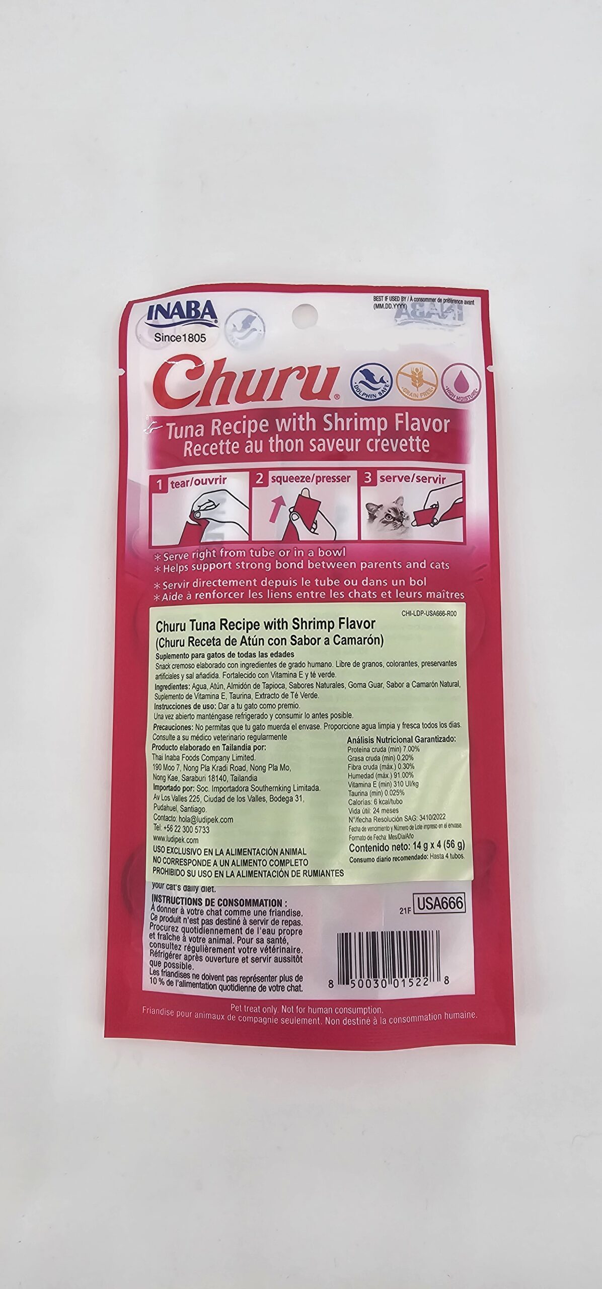 CHURU GATO ATUN Y CAMARON 14 GR X 4 (U) - Imagen 2