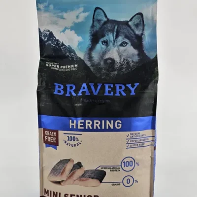 BRAVERY PERRO SMALL BREEDS ARENQUE MINI SENIOR 2 KG