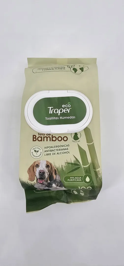 TOALLITAS HUMEDAS ECO TRAPER BAMBOO X 100 (U)