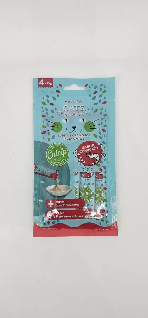 MARBENPETS CATS SNACK CAMARON 15 GR X 4 (U)