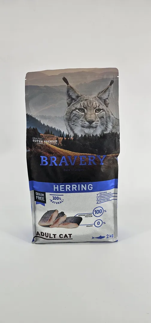 BRAVERY GATO ARENQUE ADULTO 2 KG