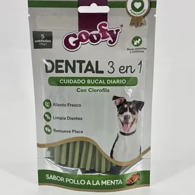GOOFY DENTAL 3 EN 1 SABOR POLLO A LA MENTA 70 GR