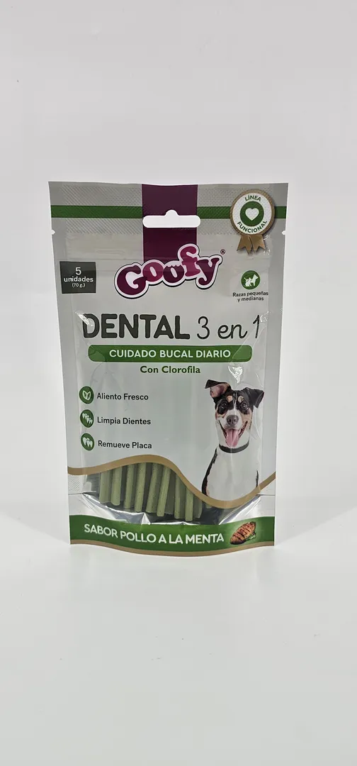 GOOFY DENTAL 3 EN 1 SABOR POLLO A LA MENTA 70 GR