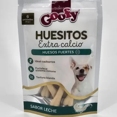 GOOFY HUESITOS EXTRA CALCIO SABOR LECHE 40 GR