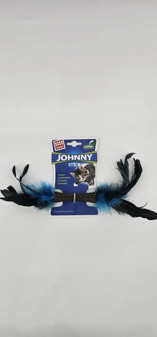 GIGWI JOHNNY STICK CATNIP CON PLUMAS