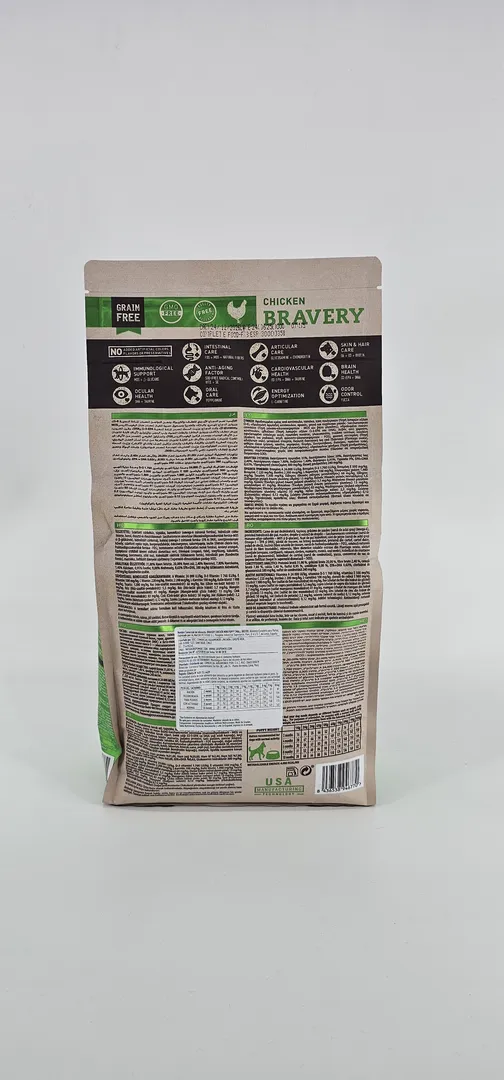 BRAVERY PERRO SMALL BREEDS CHICKEN MINI CACHORRO 2 KG - Imagen 2