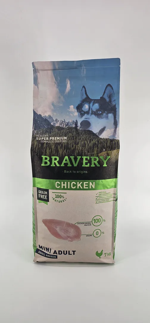 BRAVERY PERRO POLLO MINI ADULTO 7 KG