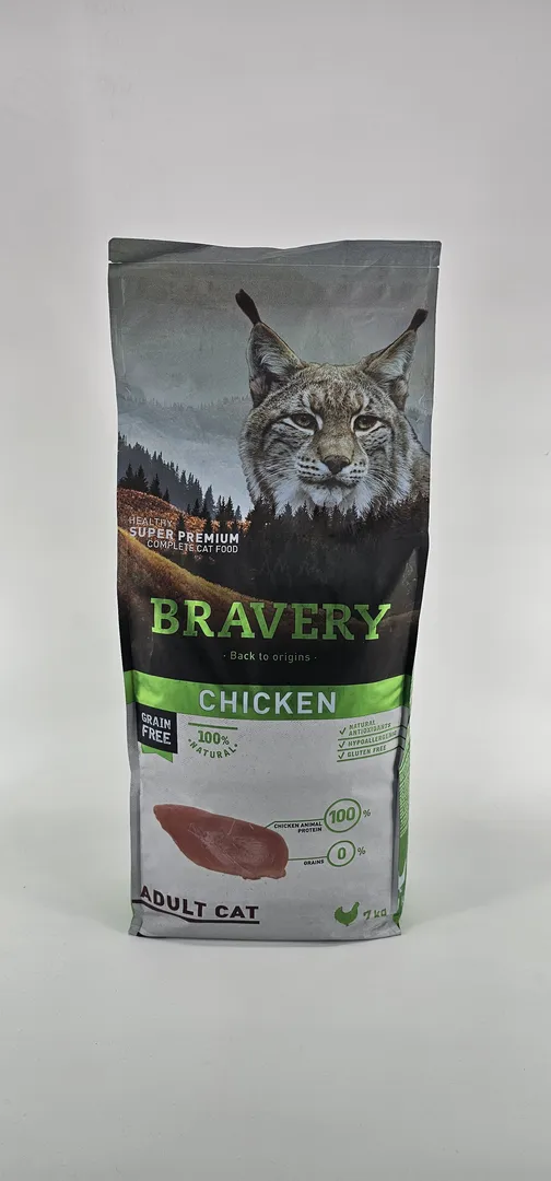 BRAVERY GATO POLLO ADULTO 7 KG